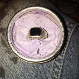 Sterling sliver black onyx ring